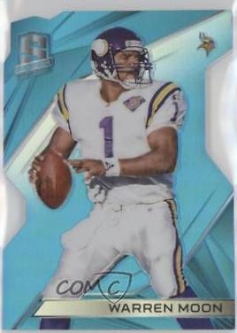 Warren Moon [Vikings Neon Blue Die Cut] #114