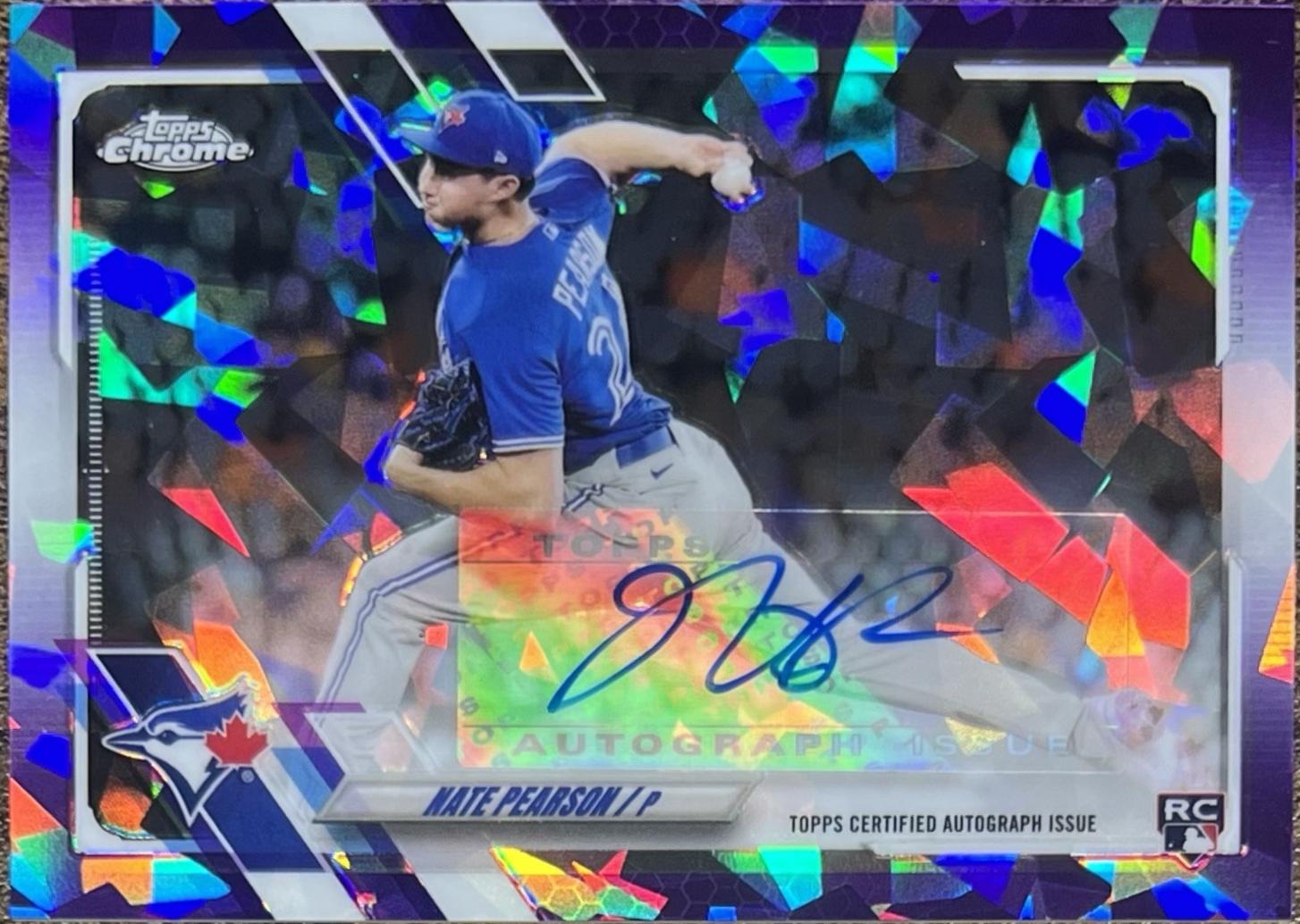 Nate Pearson #RA-NP 2021 Topps Chrome Update Sapphire Rookie Autographs Baseball