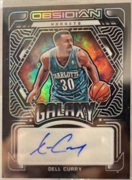Dell Curry #GA-DCU Basketball Cards 2021 Panini Obsidian Galaxy Autographs