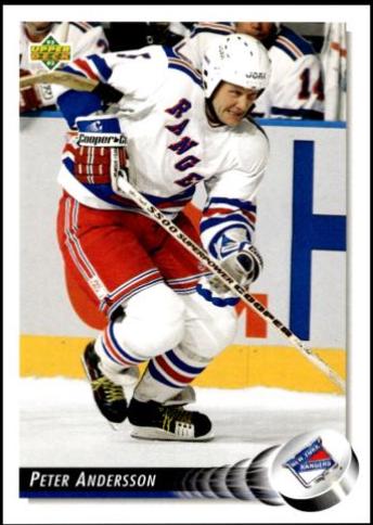 Peter Andersson #481 Hockey Cards 1992 Upper Deck