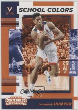 DE'Andre Hunter #7 Basketball Cards 2019 Panini Contenders Draft Picks School Colors