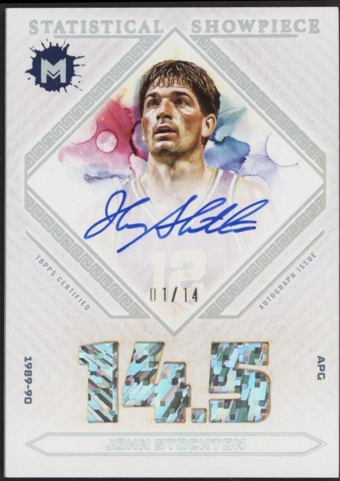 John Stockton #SSS-JS Basketball Cards 2023 Topps Motif Statistical Showpiece Signatures