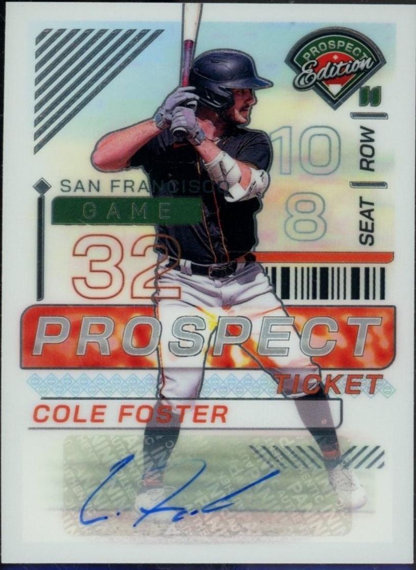 Cole Foster [Holo Ticket Signature] #94 Prices | 2024 Panini Prospect ...