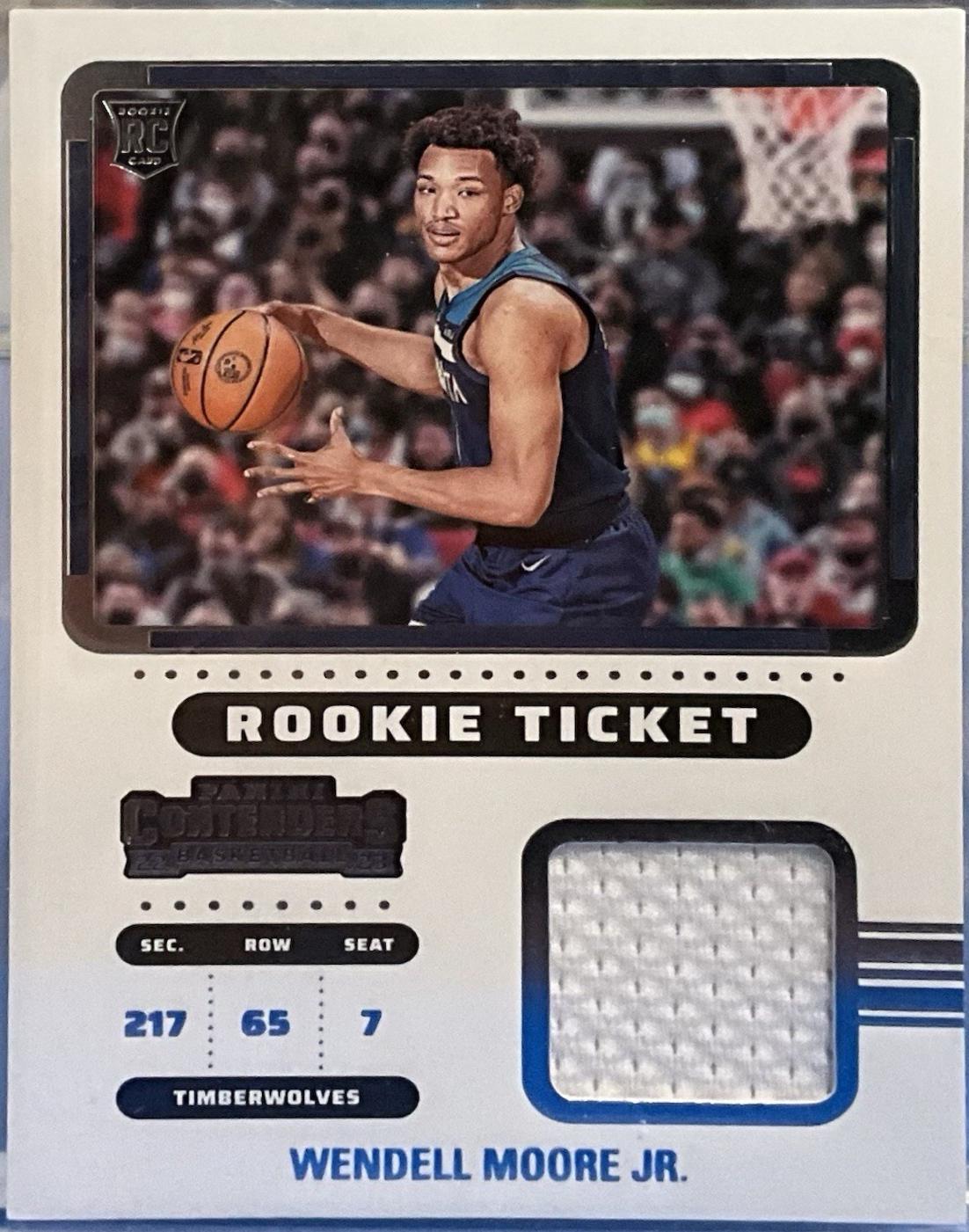 Wendell Moore Jr. #RTS-WMJ 2022 Panini Contenders Rookie Ticket Swatch Basketball