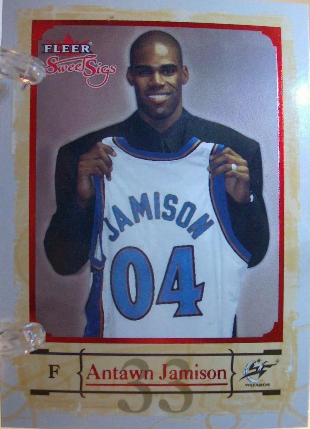Antawn Jamison #5 Basketball Cards 2004 Fleer Sweet Sigs