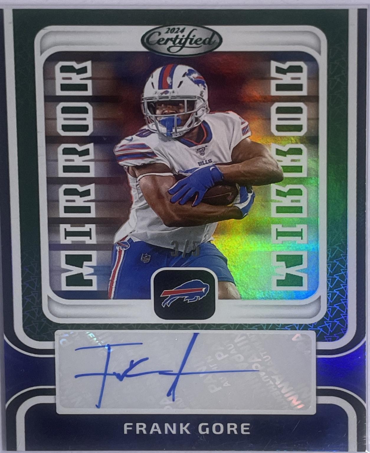 Frank Gore [Green] #MS-FG Prices | 2024 Panini Certified Mirror ...