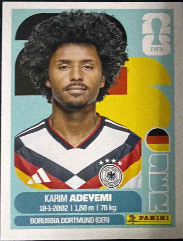 Karim Adeyemi #GER19 2026 Panini FIFA World Cup Stickers