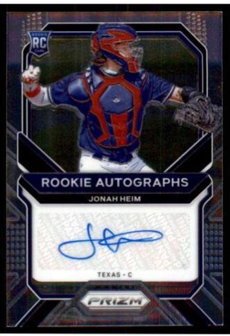 Jonah Heim #RA-JH 2021 Panini Prizm Baseball Rookie Autographs