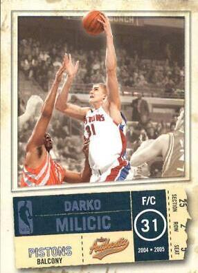 Darko Milicic #35 Basketball Cards 2004 Fleer Authentix