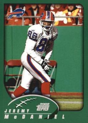 Jeremy McDaniel #13 Football Cards 2002 Topps