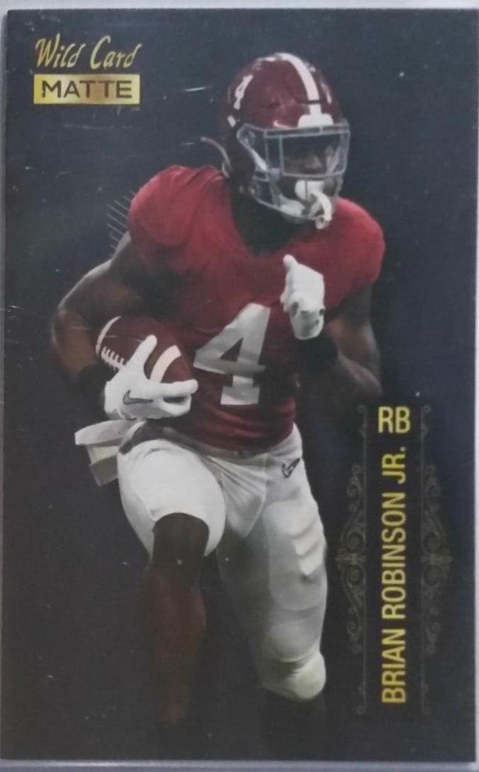 Brian Robinson Jr. #MB-8 2022 Wild Card Matte Black Football