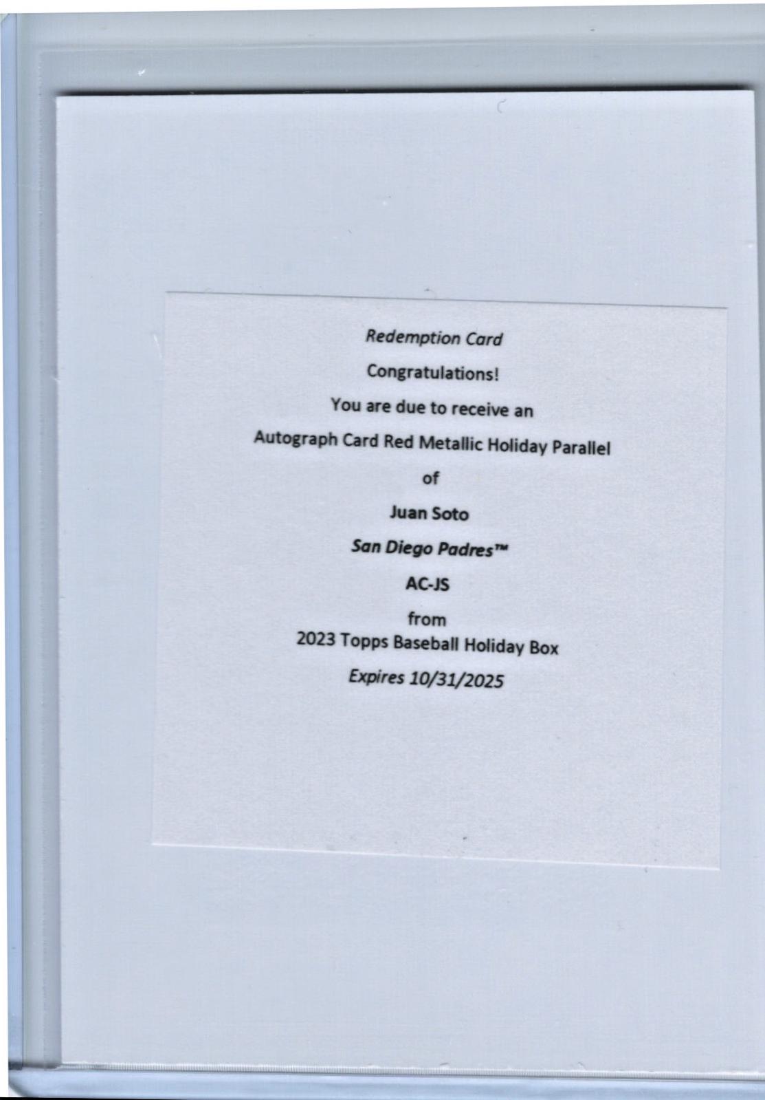 Juan Soto [Red] #HAC-JSO