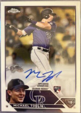 Michael Toglia #RA-MT Baseball Cards 2023 Topps Chrome Rookie Autographs