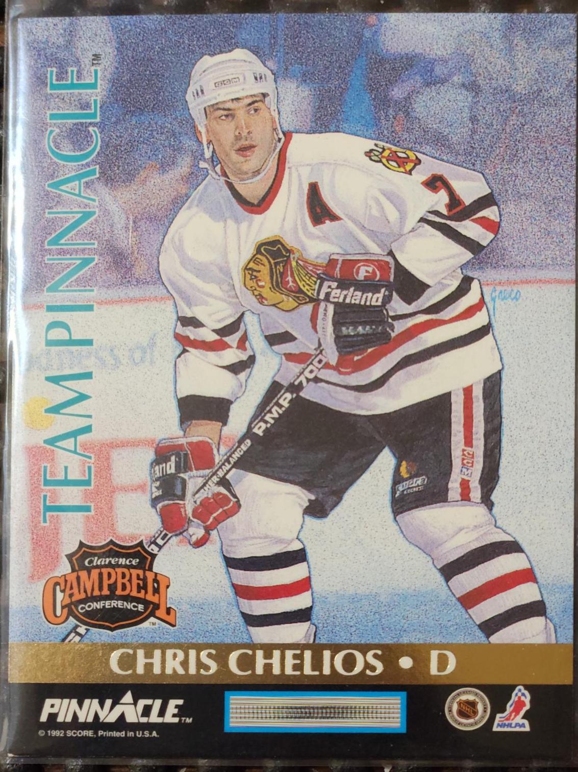 Chris Chelios, Ray Bourque #2 Hockey Cards 1992 Pinnacle Team