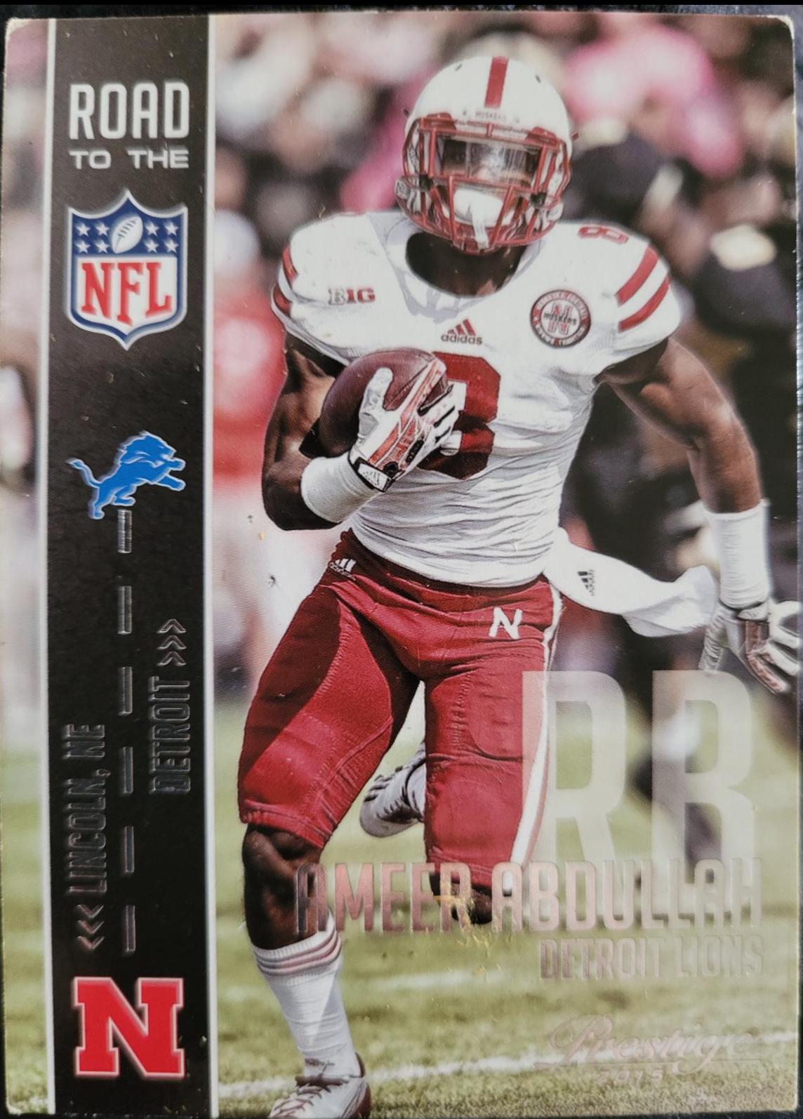Ameer Abdullah #8 Football Cards 2015 Panini Prestige Road to the NFL