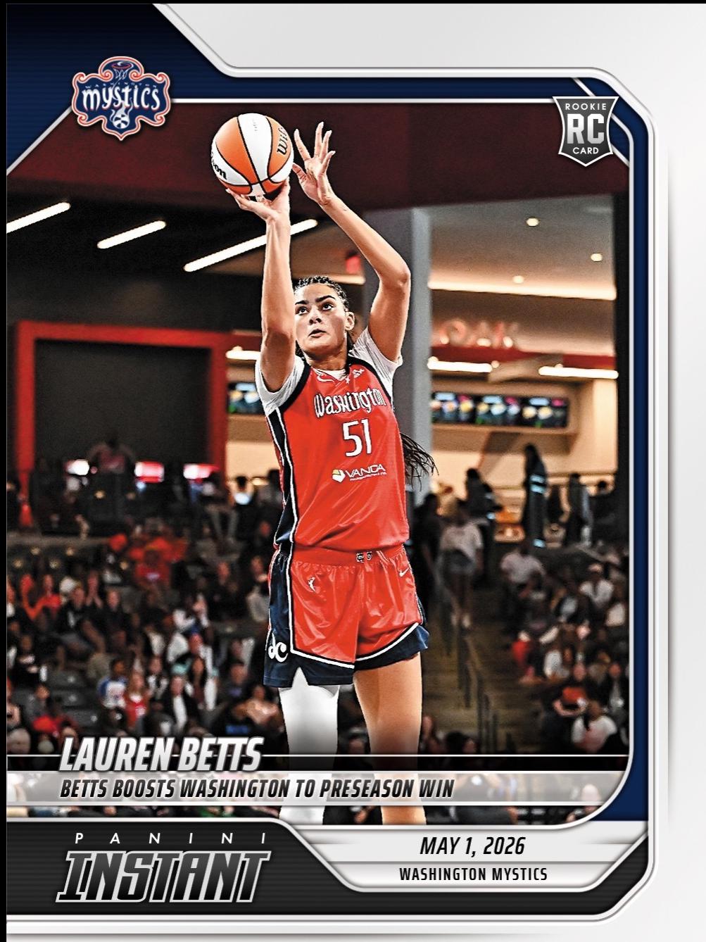 Lauren Betts #25 2026 Panini Instant WNBA