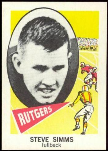 Steve Simms #126 Football Cards 1961 NU Card