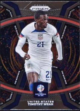Timothy Weah #7 Soccer Cards 2024 Panini Prizm Copa America Phenomenon