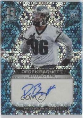 Derek Barnett [Autograph Neon Blue] #180