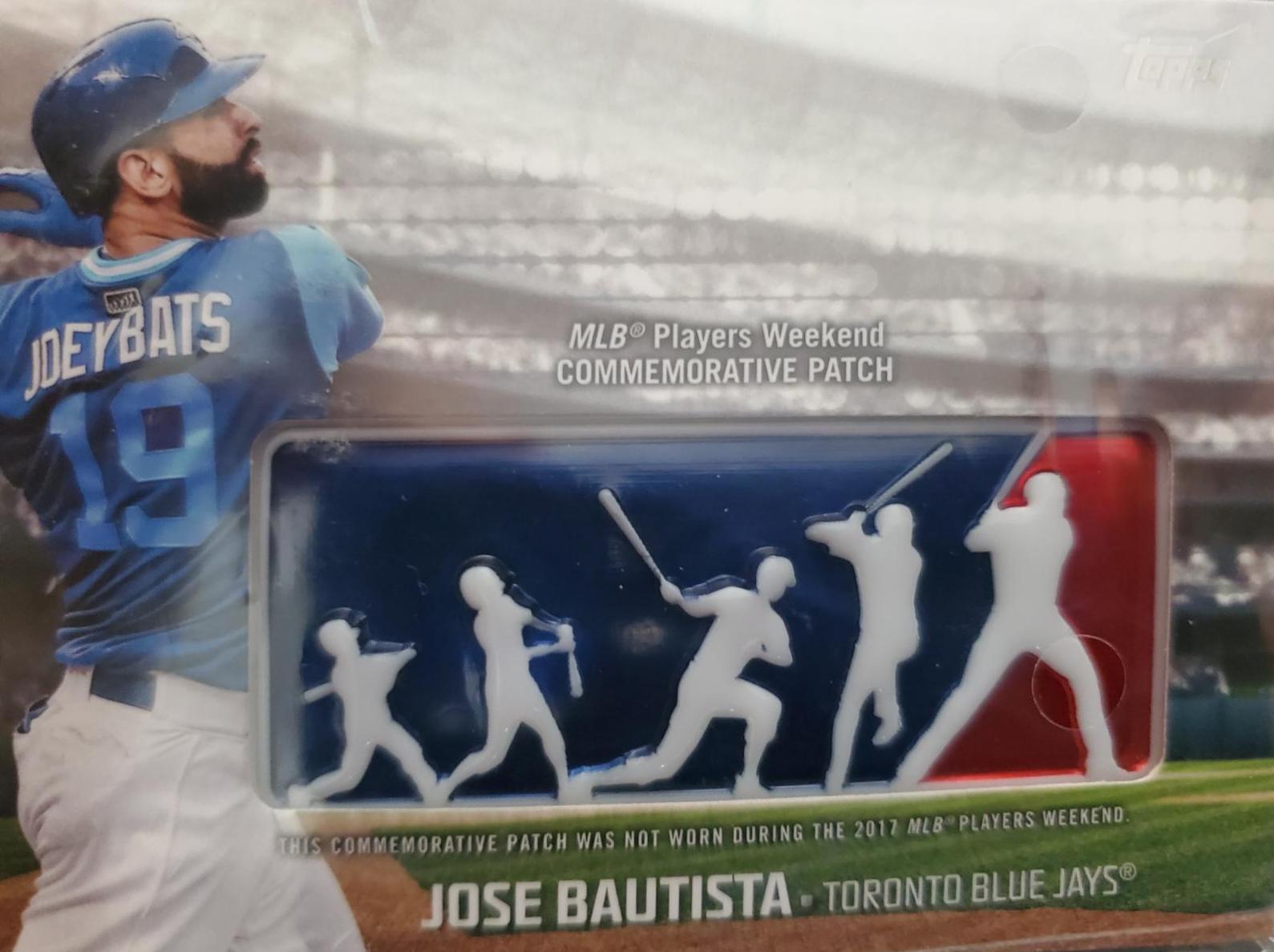 Jose Bautista 2018 topps commemorative patch #PWP-JB Baseball Cards 2018 Topps MLB All Star Game Logo Manufactured Patch