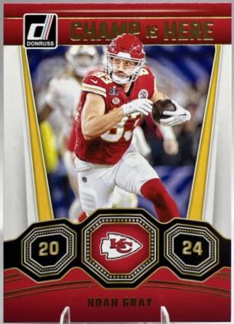 Noah Gray #15 Football Cards 2024 Panini Donruss Champ Is Here
