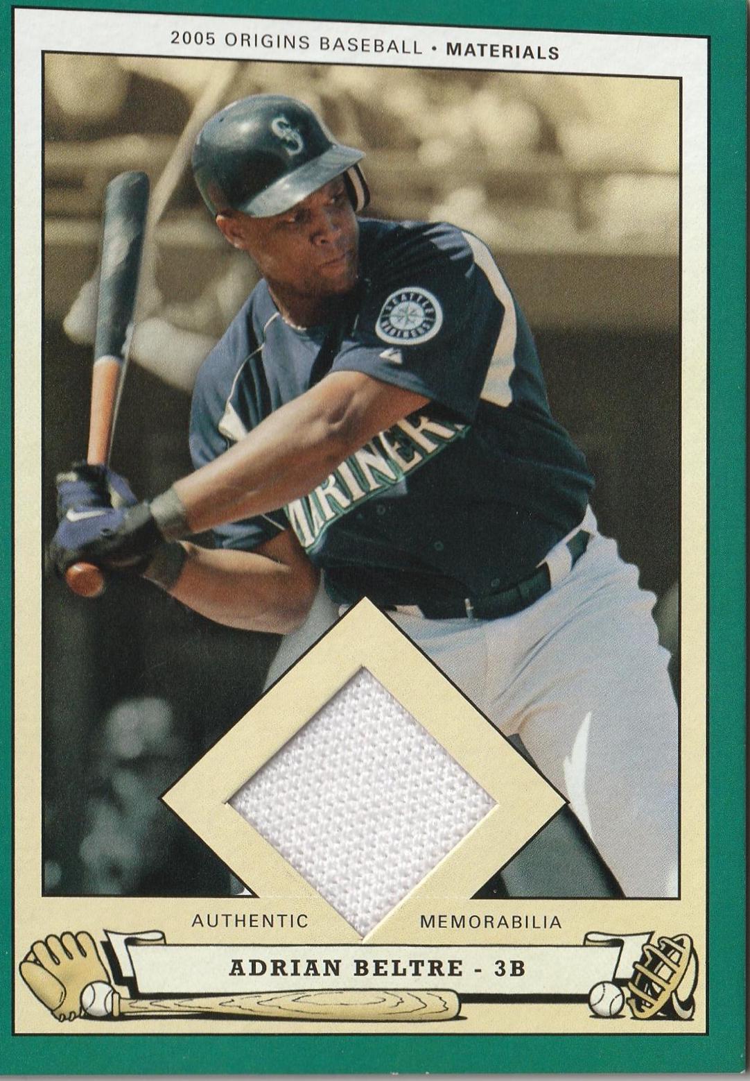Adrian Beltre #PB-AB Baseball Cards 2005 Upper Deck Origins Materials Jersey