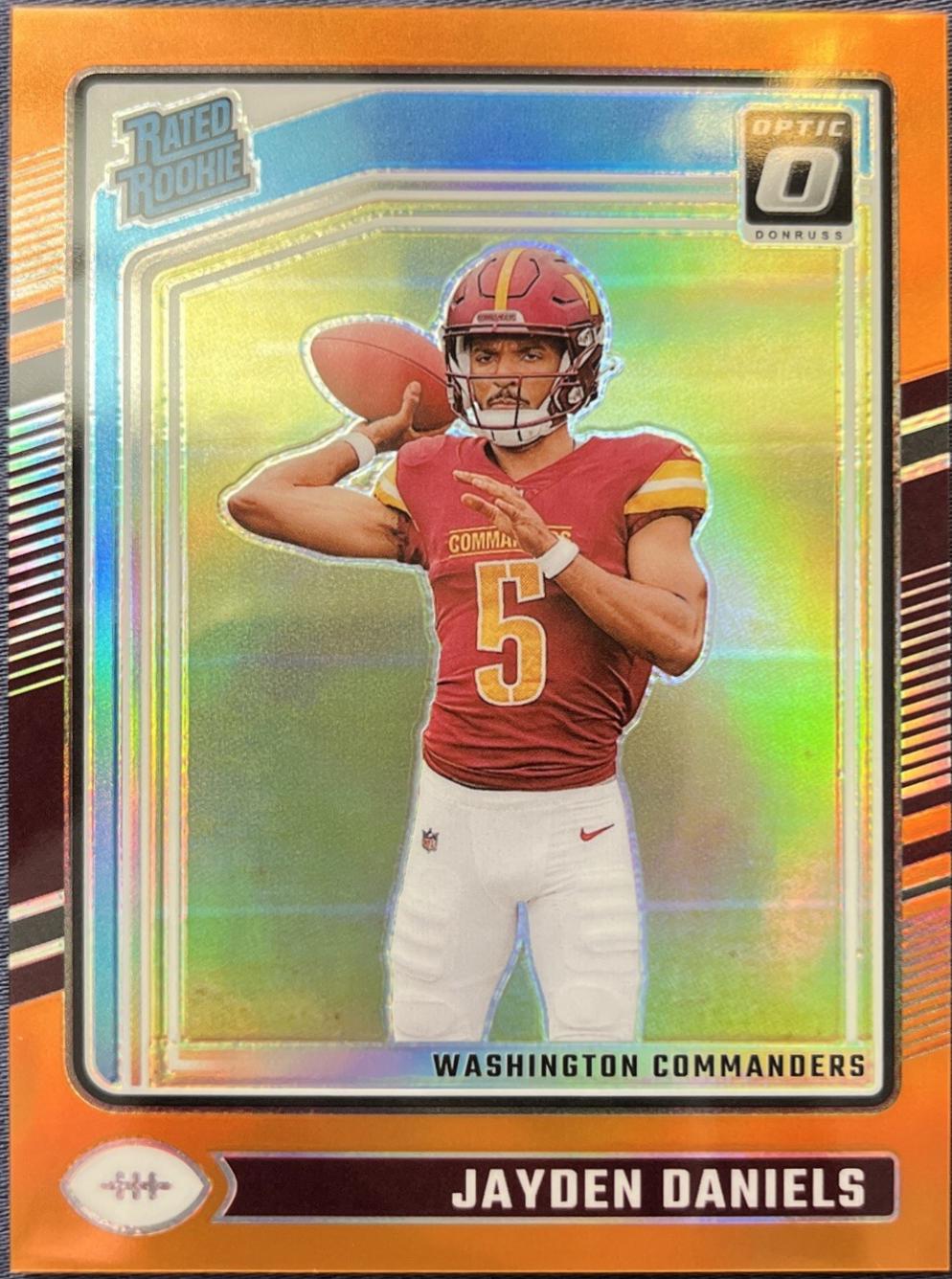 Jayden Daniels [Orange] #248 Prices [Rookie] | 2024 Panini Donruss Optic | Football  Cards