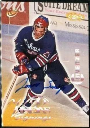 Jason Sweitzer #70 Hockey Cards 1996 Classic Visions Signings
