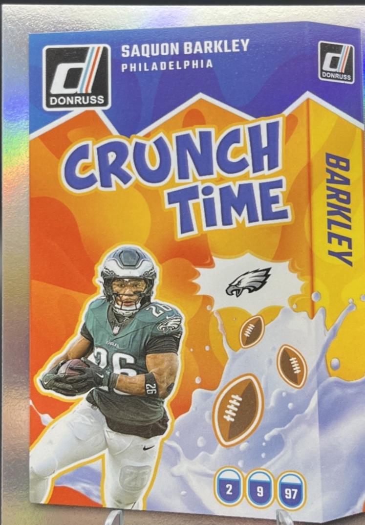 Saquon Barkley #CRU-SBA 2025 Panini Donruss Crunch Time Football