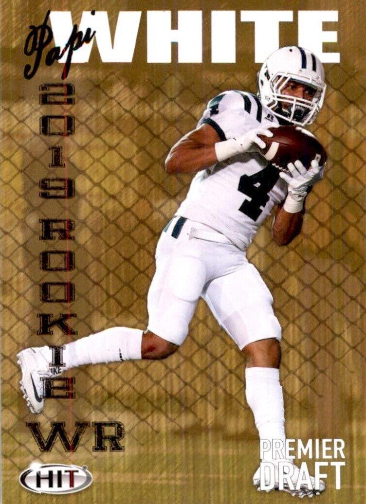 Papi White #109 Football Cards 2019 Sage Hit