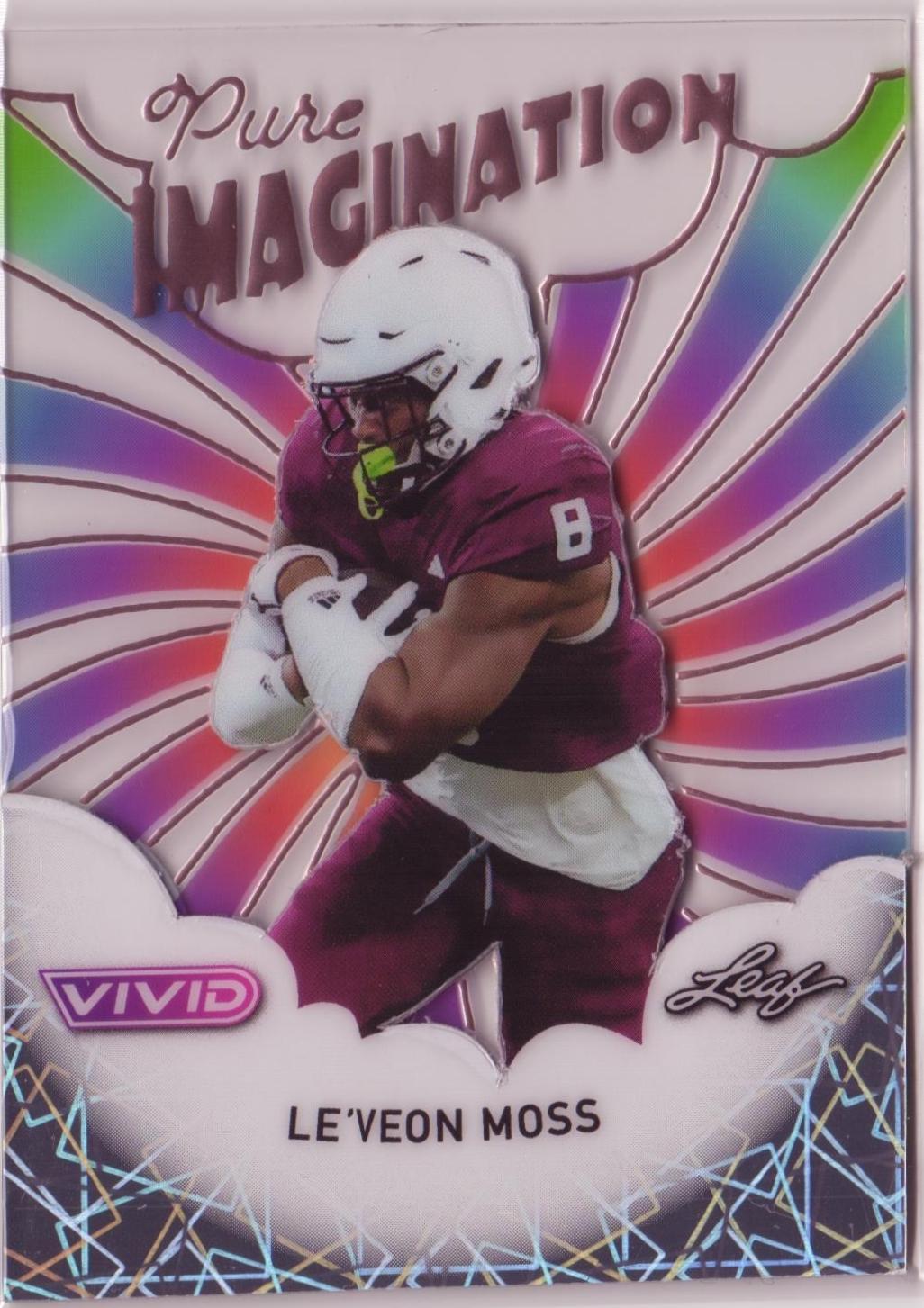 Le’Veon Moss #PB-28 2025 Leaf Vivid Football Pure Imagination