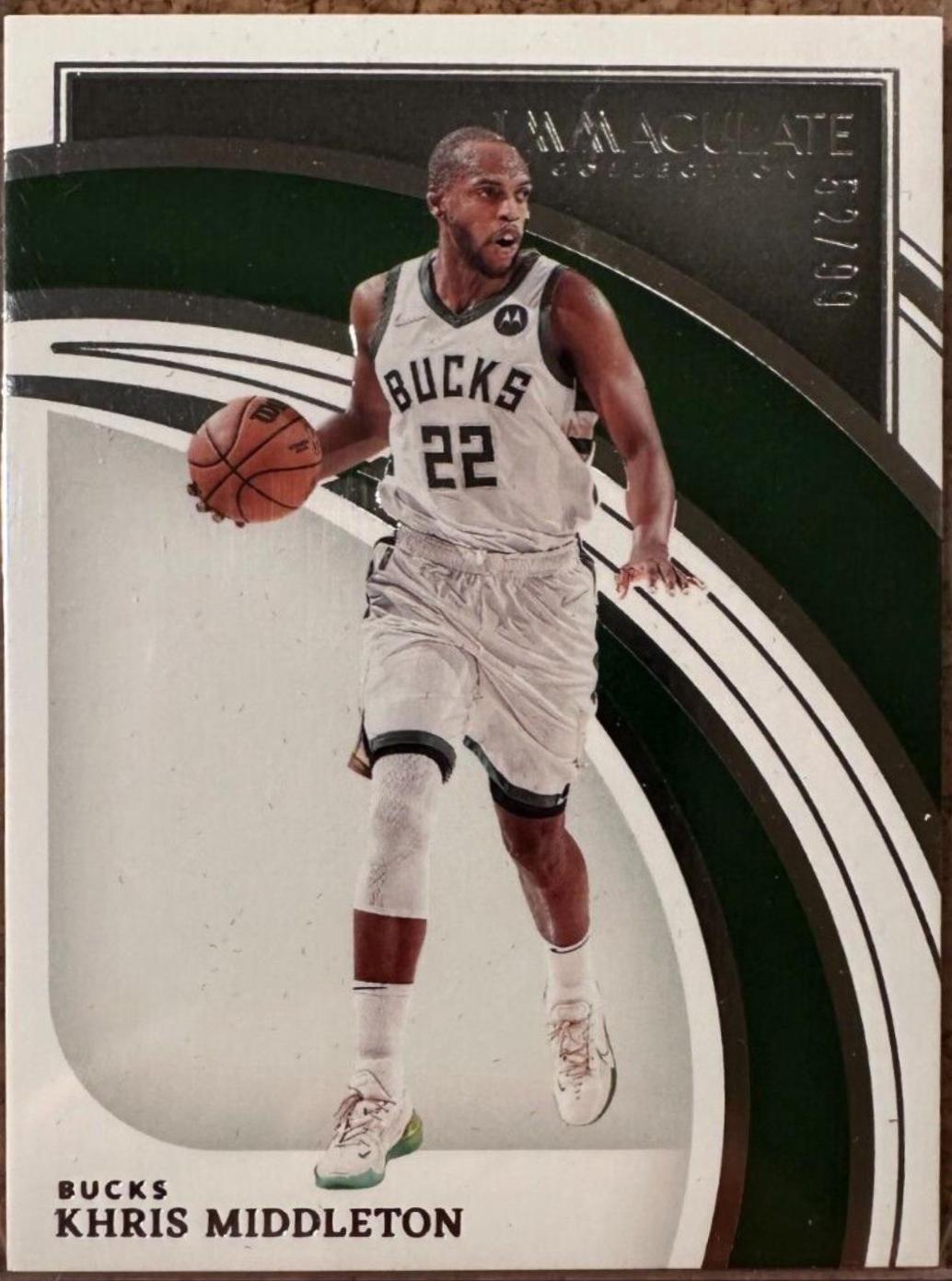 Khris Middleton #5 Basketball Cards 2021 Panini Immaculate Collection