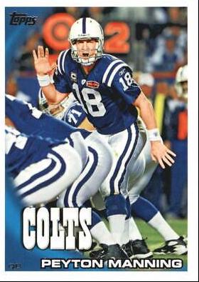 Peyton Manning #1 Football Cards 2010 Topps