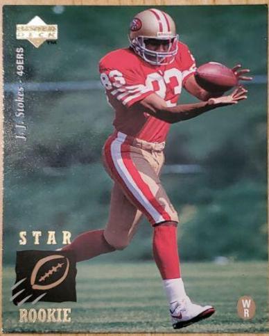 J.J. Stokes #10 Football Cards 1995 Upper Deck