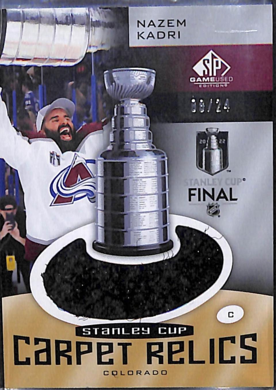 Nazem Kadri #SCC-7 Hockey Cards 2024 SP Game Used Stanley Cup Carpet Relic
