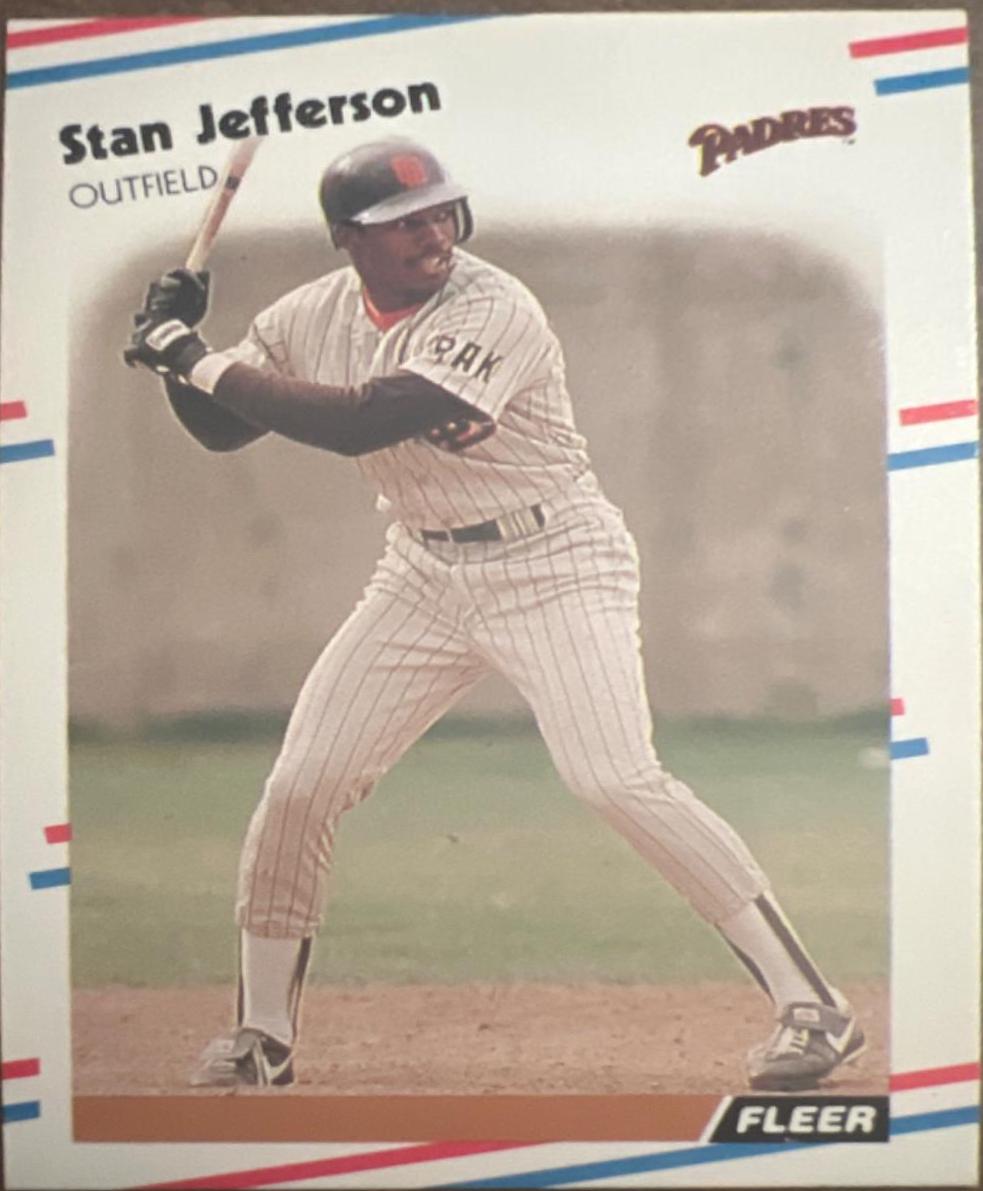 Stan Jefferson #587 Baseball Cards 1988 Fleer Glossy