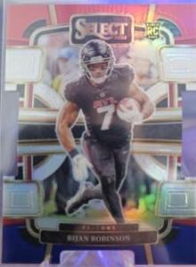 Bijan Robinson [Red Blue Prizm Die-Cut] #4 Prices | 2023 Panini