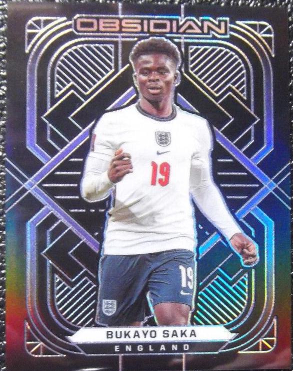 Bukayo Saka #105 Soccer Cards 2021 Panini Obsidian