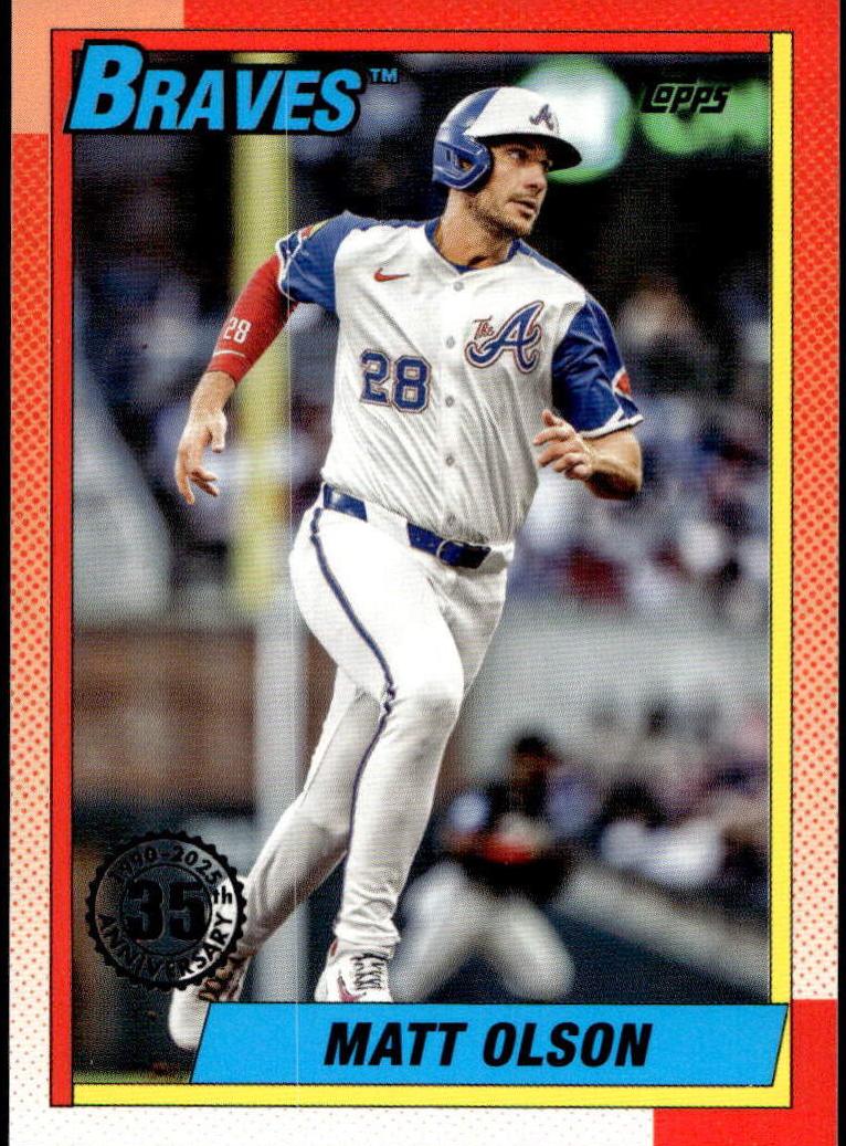 Matt Olson #T90-13 Baseball Cards 2025 Topps 1990