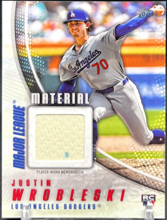 Justin Wrobleski #MLM-JWR Baseball Cards 2025 Topps Major League Material