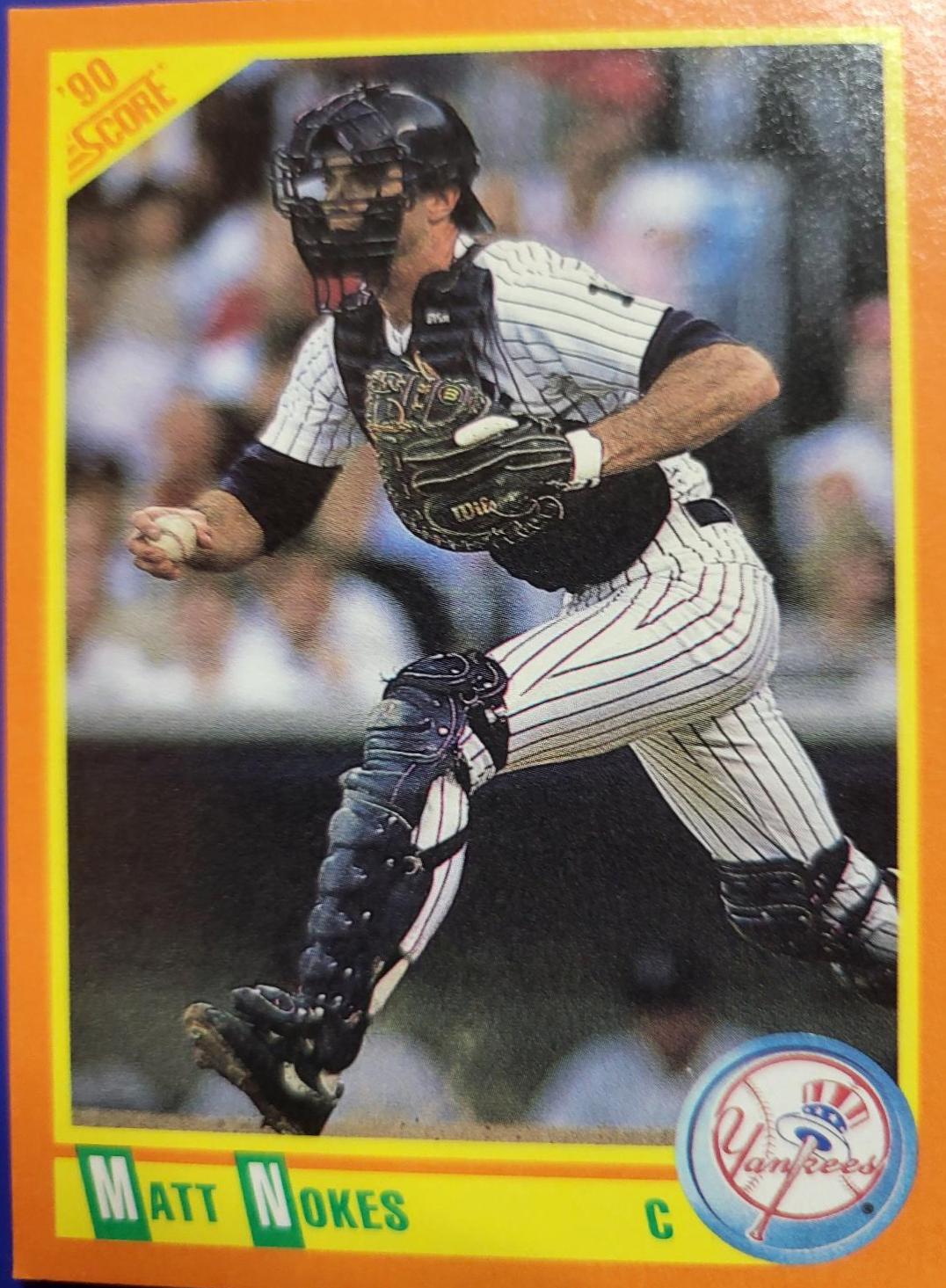 Matt Nokes #38T Baseball Cards 1990 Score Traded