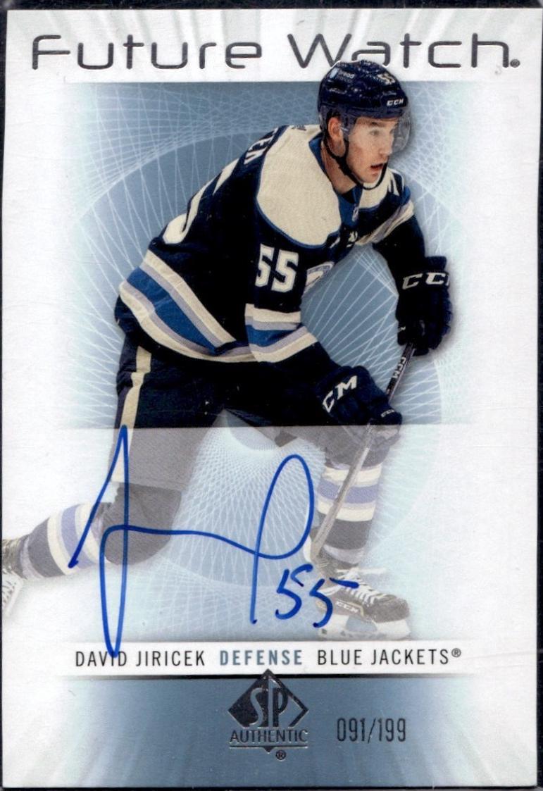 David Jiricek #RFWA-DJ Hockey Cards 2022 SP Authentic 2012-13 Retro Future Watch Autographs