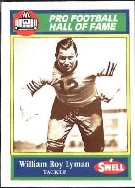 William Roy Lyman #20 Football Cards 1990 Swell Greats