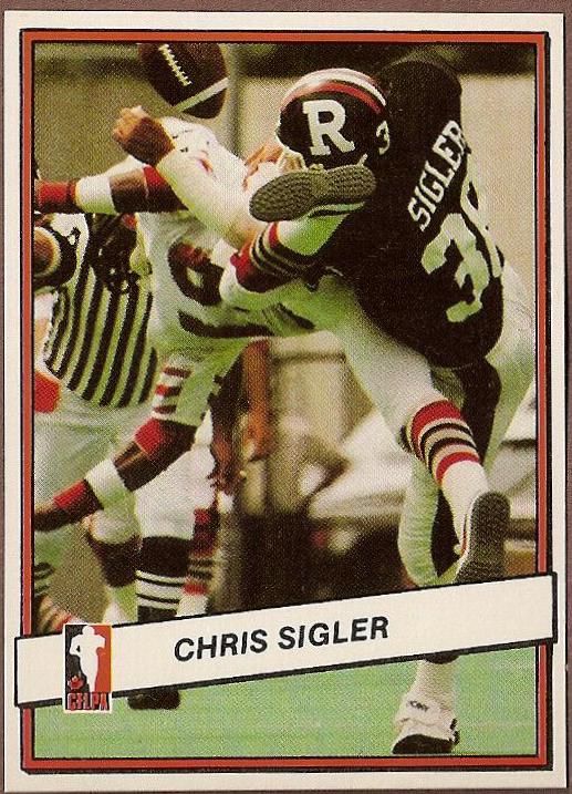 Chris Sigler #19 Football Cards 1985 Jogo CFL