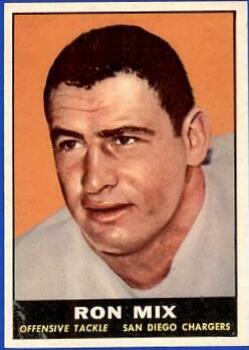 Ron Mix #168 Football Cards 1961 Topps