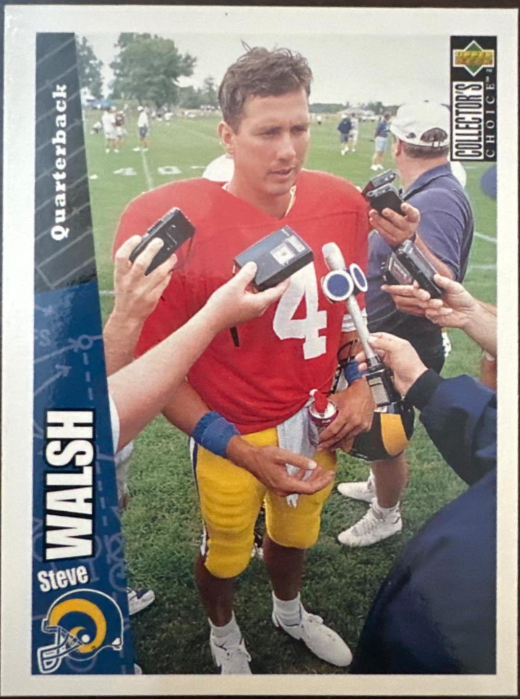 Steve Walsh #U106 Football Cards 1996 Collector's Choice Update