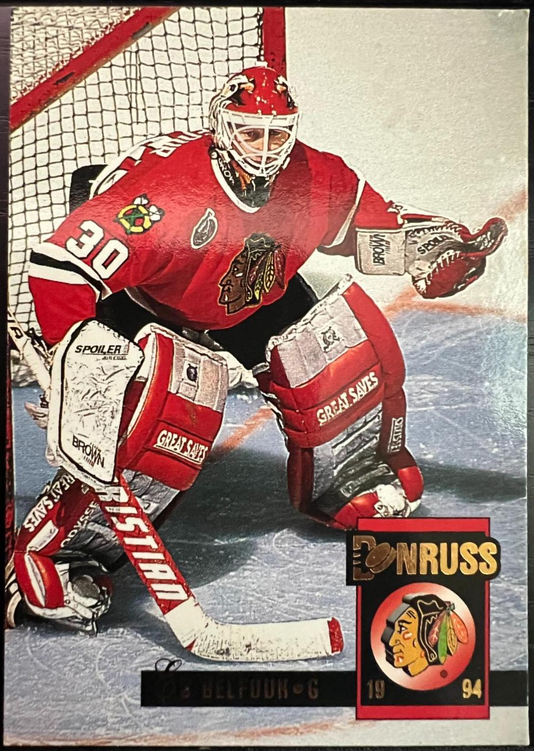 Ed Belfour #64 Hockey Cards 1994 Donruss