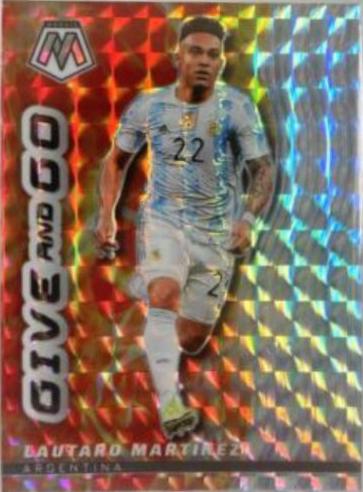 Lautaro Martinez #6 Soccer Cards 2021 Panini Mosaic Road to FIFA World Cup Give and Go
