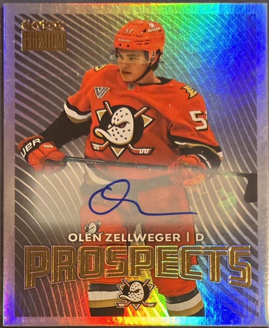 Olen Zellweger #PP-14 Hockey Cards 2024 SkyBox Metal Universe Premium Prospects Autograph