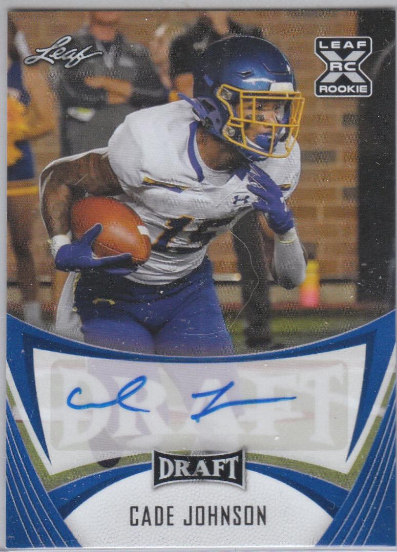Cade Johnson #BA-CJ1 Football Cards 2021 Leaf Draft Autograph